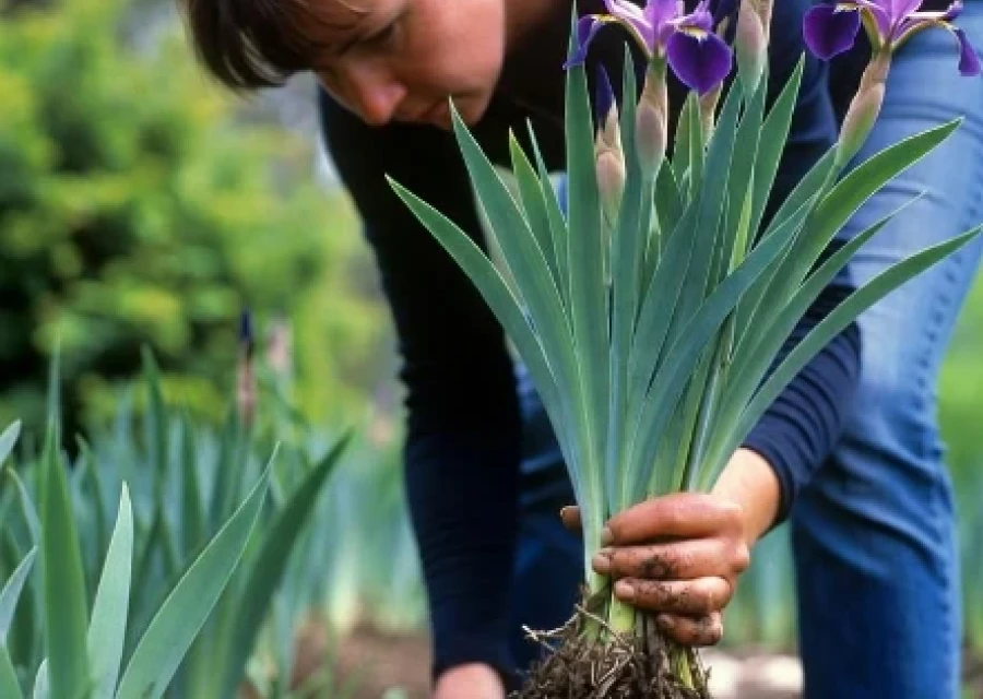 Digging and Dividing Bearded Iris