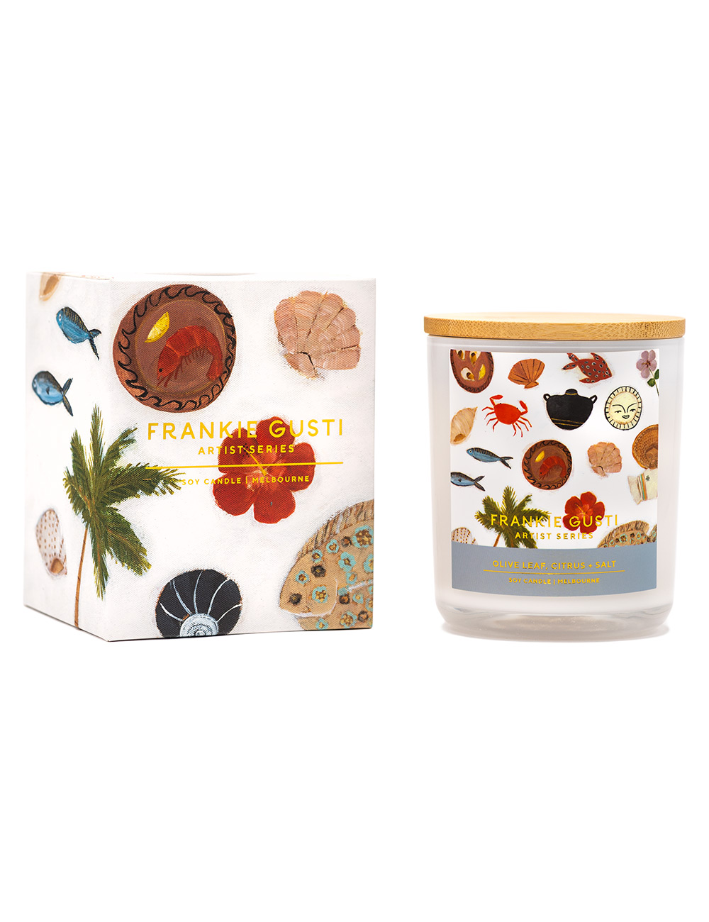 Frankie Gusti  Artist Series Candle Olive Leaf