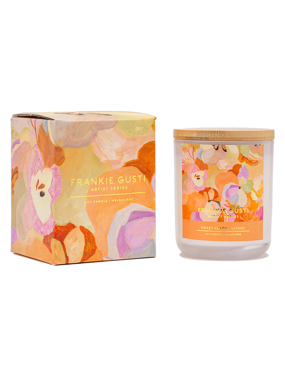 Frankie Gusti  Artist Series Candle Sweet Peach and Lychee