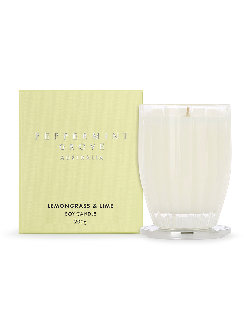 Peppermint Grove Lemongrass & Lime - Medium Soy Candle 200g
