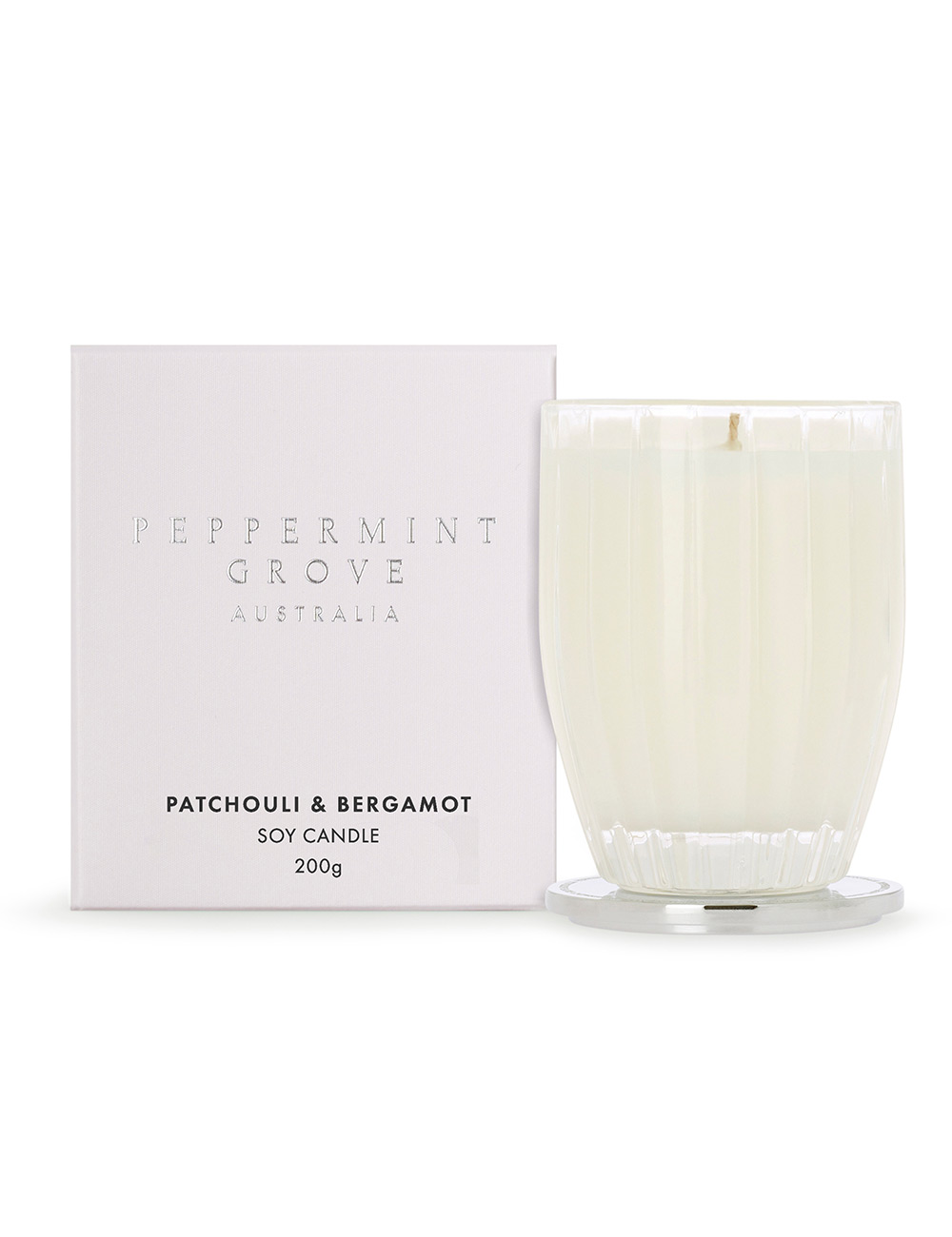 Peppermint Grove Patchouli & Bergamot - Medium Soy Candle 200g