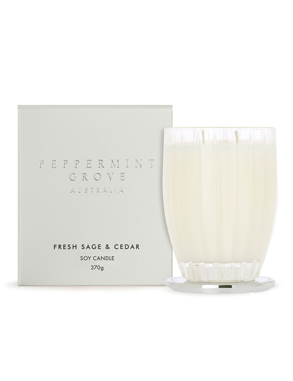 Peppermint Grove Fresh Sage & Cedar - Large Soy Candle 370g