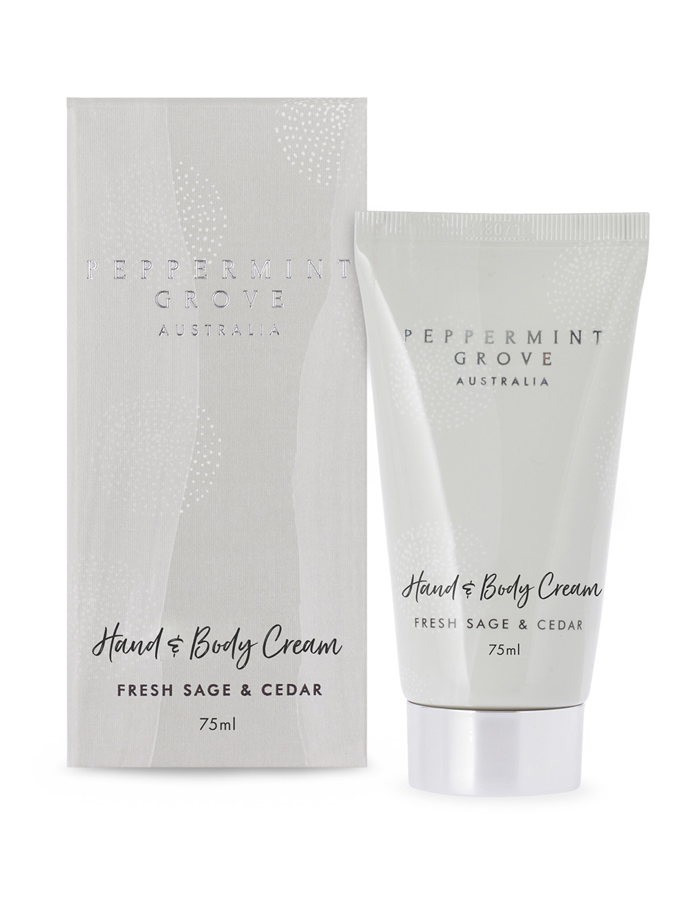 Peppermint Grove Fresh Sage & Cedar - Hand & Body Cream Tube 75ml